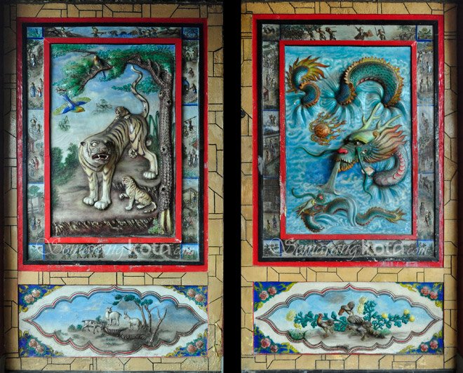 lukisan-naga-hijau-macan-putih